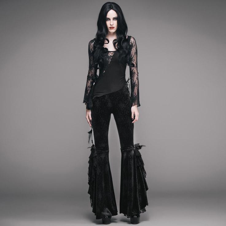 Fractured Line Asymmetric Punk Top detail view 3