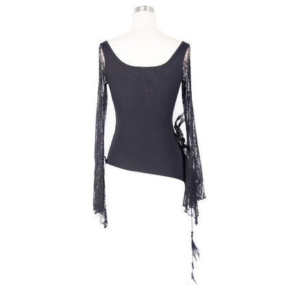 Fractured Line Asymmetric Punk Top detail view 7
