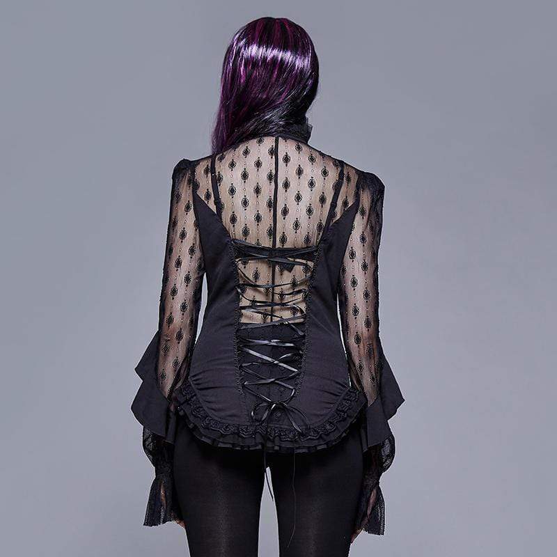 Midnight Bloom Floral Lace Shirt detail view 2