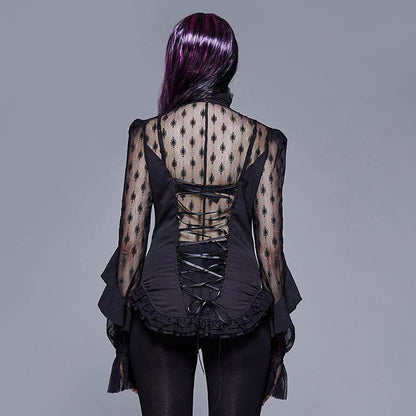 Midnight Bloom Floral Lace Shirt detail view 2
