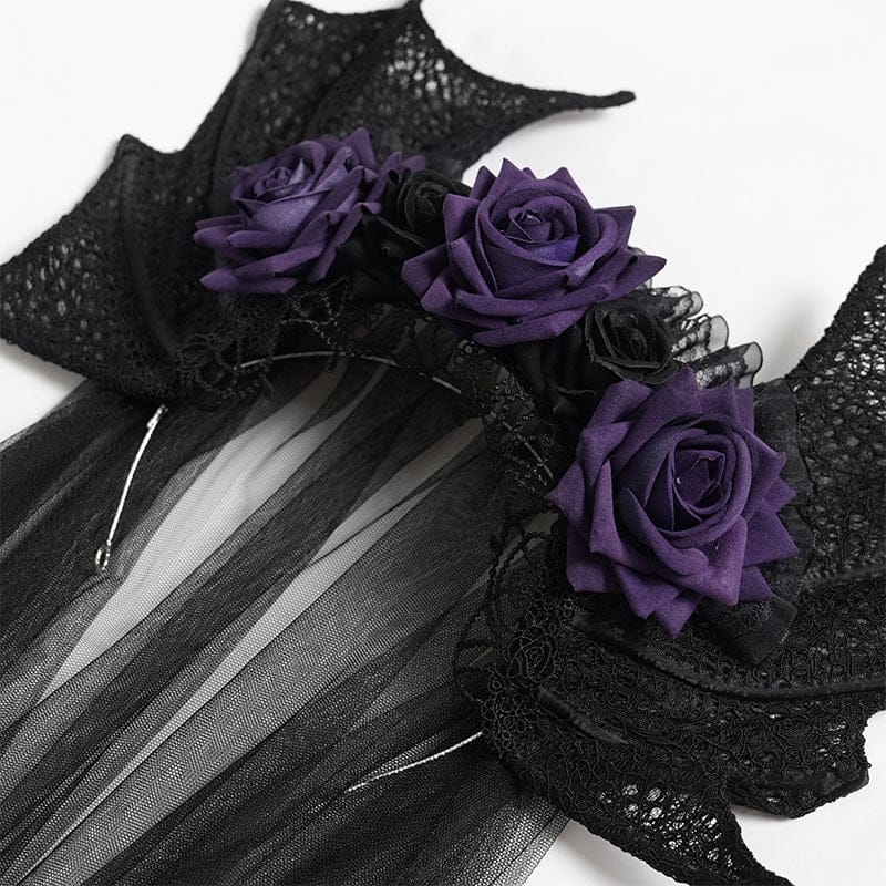 Rosewing Mourning Mesh Headpiece detail view 10