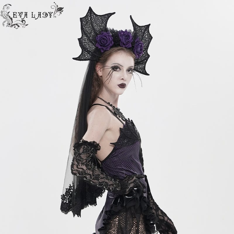 Rosewing Mourning Mesh Headpiece detail view 4