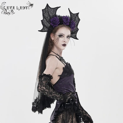 Rosewing Mourning Mesh Headpiece detail view 4