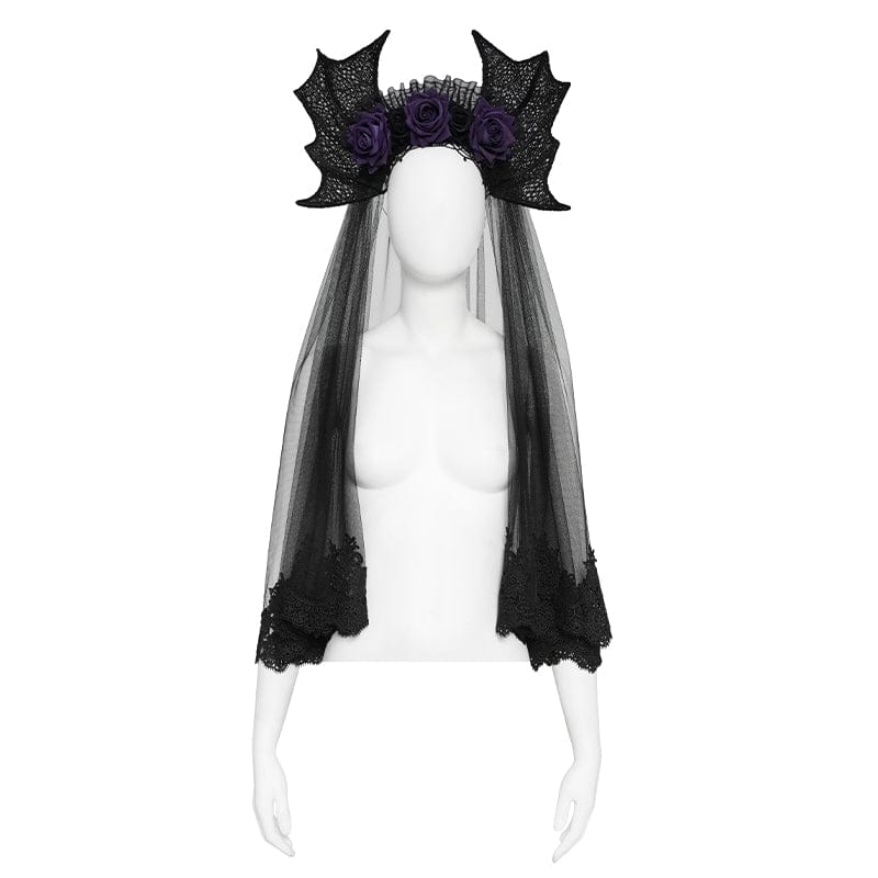 Rosewing Mourning Mesh Headpiece detail view 7