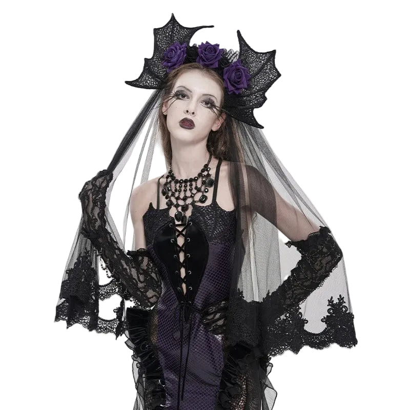 Rosewing Mourning Mesh Headpiece detail view 2