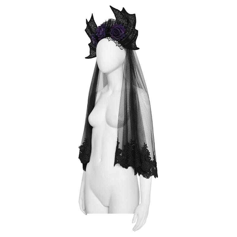 Rosewing Mourning Mesh Headpiece detail view 8