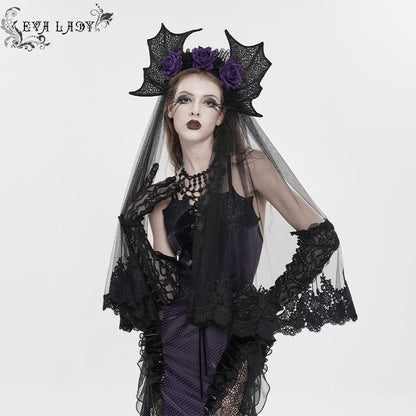 Rosewing Mourning Mesh Headpiece detail view 3