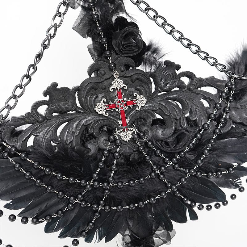 Fallen Seraph Feathered Chain Staff detail view