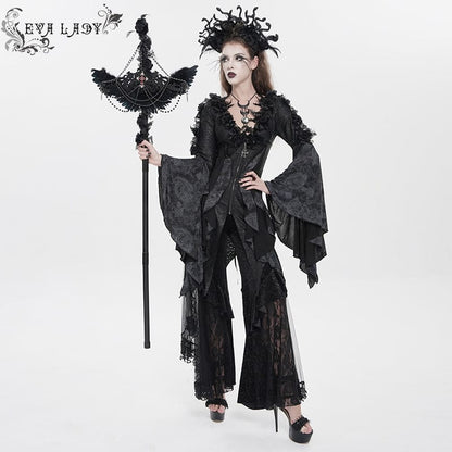 Fallen Seraph Feathered Chain Staff detail view