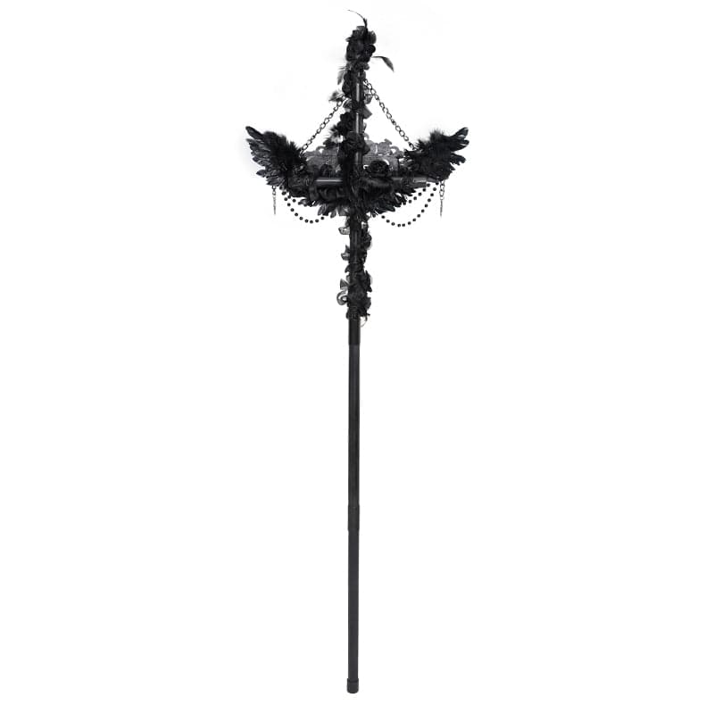 Fallen Seraph Feathered Chain Staff detail view