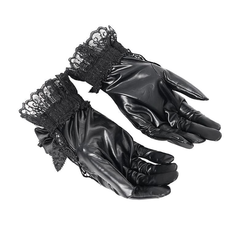 Widow's Rose Lace Gloves detail