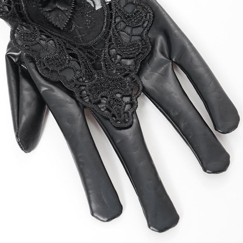 Widow's Rose Lace Gloves detail