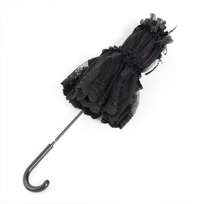 Crimson Mourning Parasol