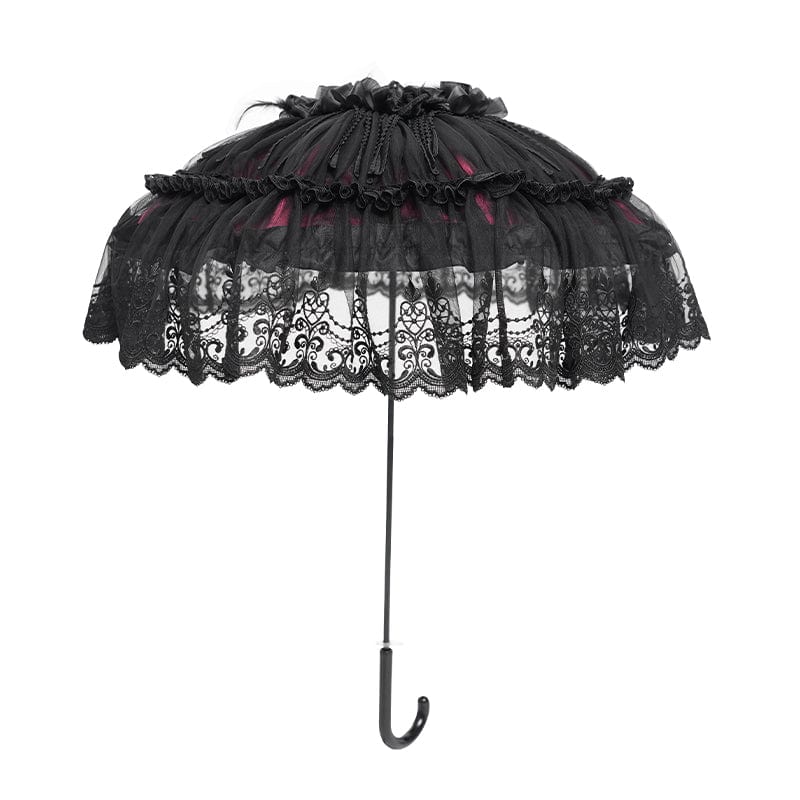 Crimson Mourning Parasol