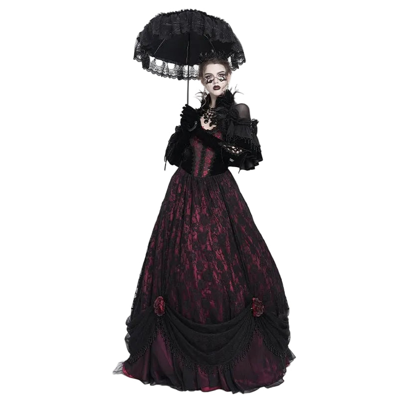 Crimson Mourning Parasol