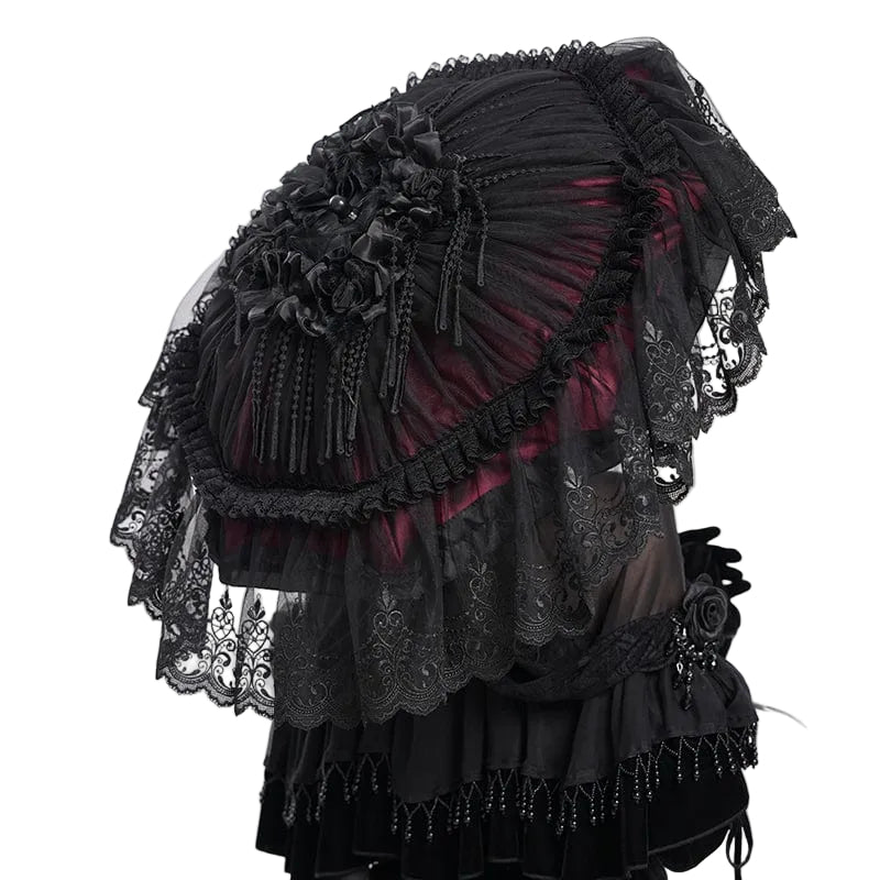 Crimson Mourning Parasol