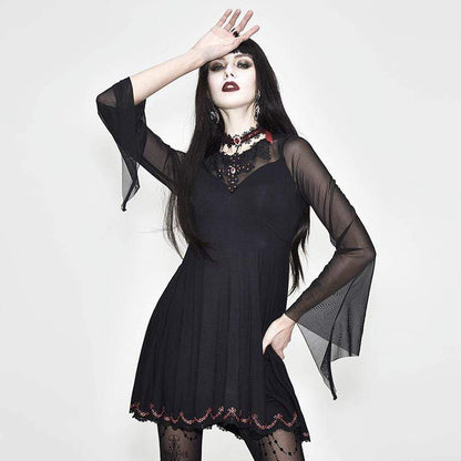 Crimson Empire Punk Dress in black