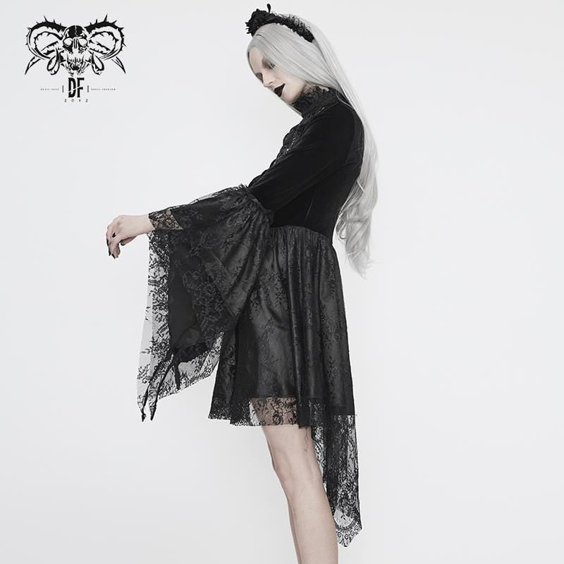 Widow's Vow Flared Lace Dress detail view 2