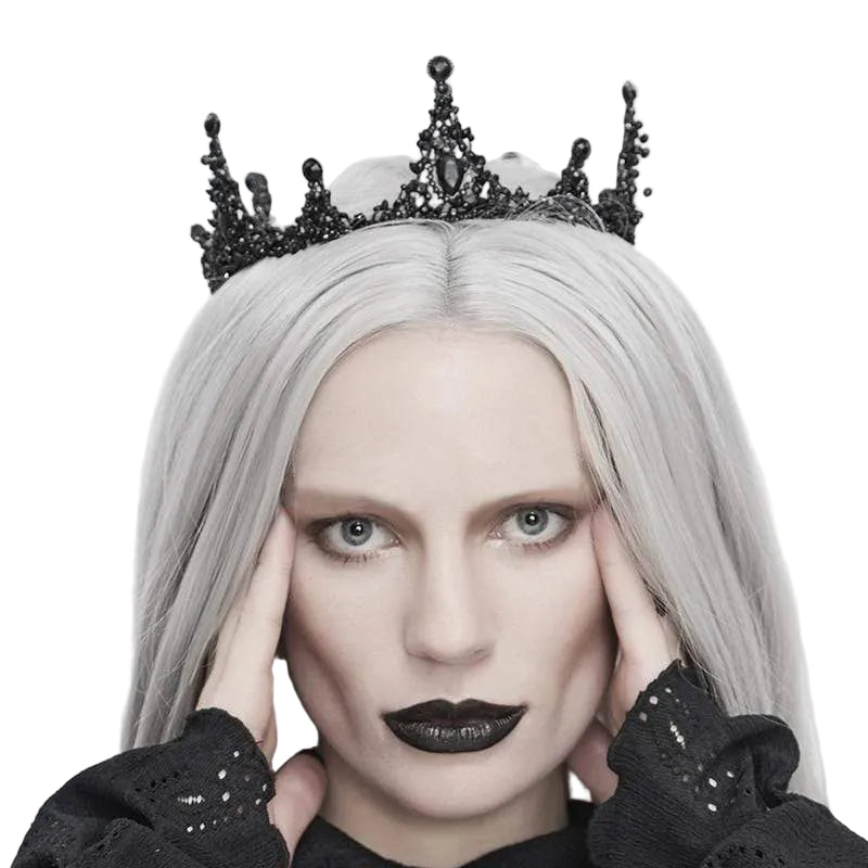 Black Oracle Stone Tiara in black