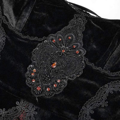 Bloodline Heirloom Velvet & Lace Dress