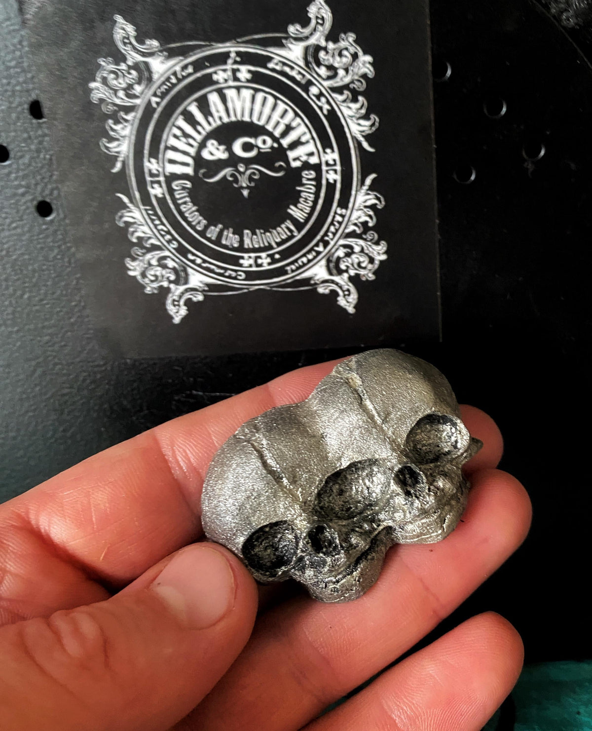 Conjoined Twins Skull  Magnet, Hand Painted Resin Sculpture