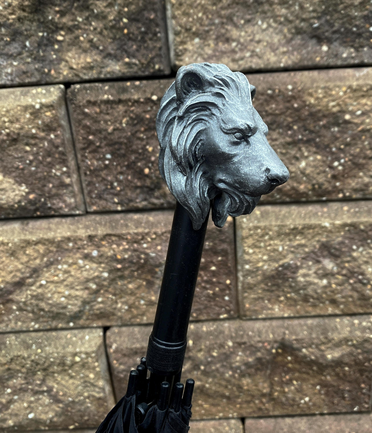 Lion Head Umbrella, Hand Sculpted Resin | Medieval Gothic
