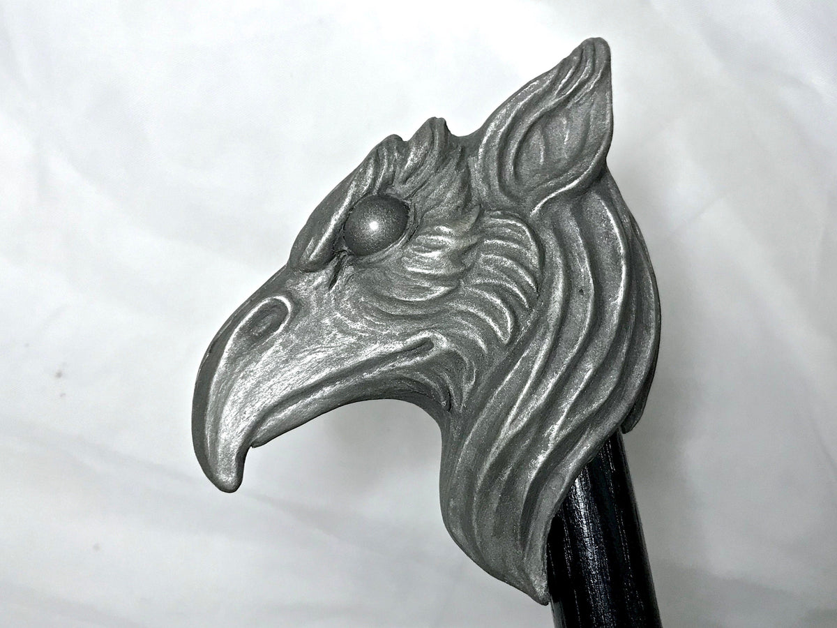 Griffin Cane, Hand Sculpted Walking Stick | Medieval Gothic