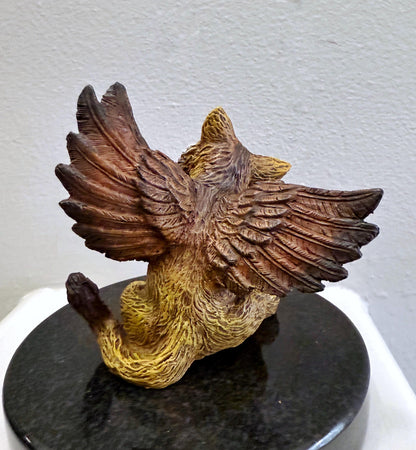 Baby Griffin Statue, Full Color Resin Sculpture | Mythical Creature Figurine | Unique Legendary Baby Griffin Figurine. Fantasy Art Gift