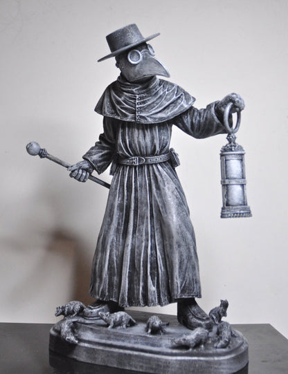 Plague Doctor, Hand Painted Resin Sculpture | Gothic Medieval