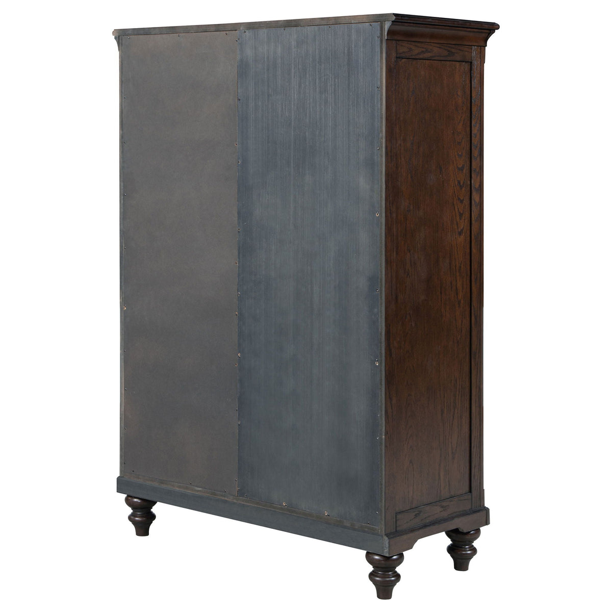 Dark Oak 6-drawer Tempered Glass Door Chest