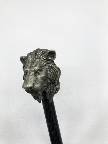 Lion Cane, Hand Sculpted Walking Stick | Medieval Gothic Cane