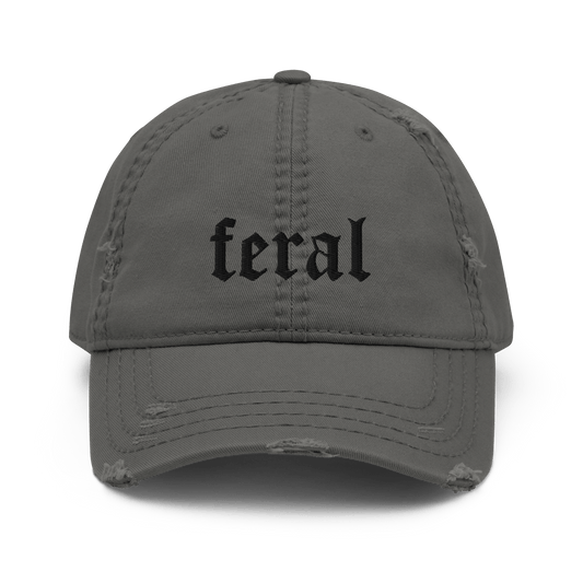 Feral Blackout Distressed Dad Hat