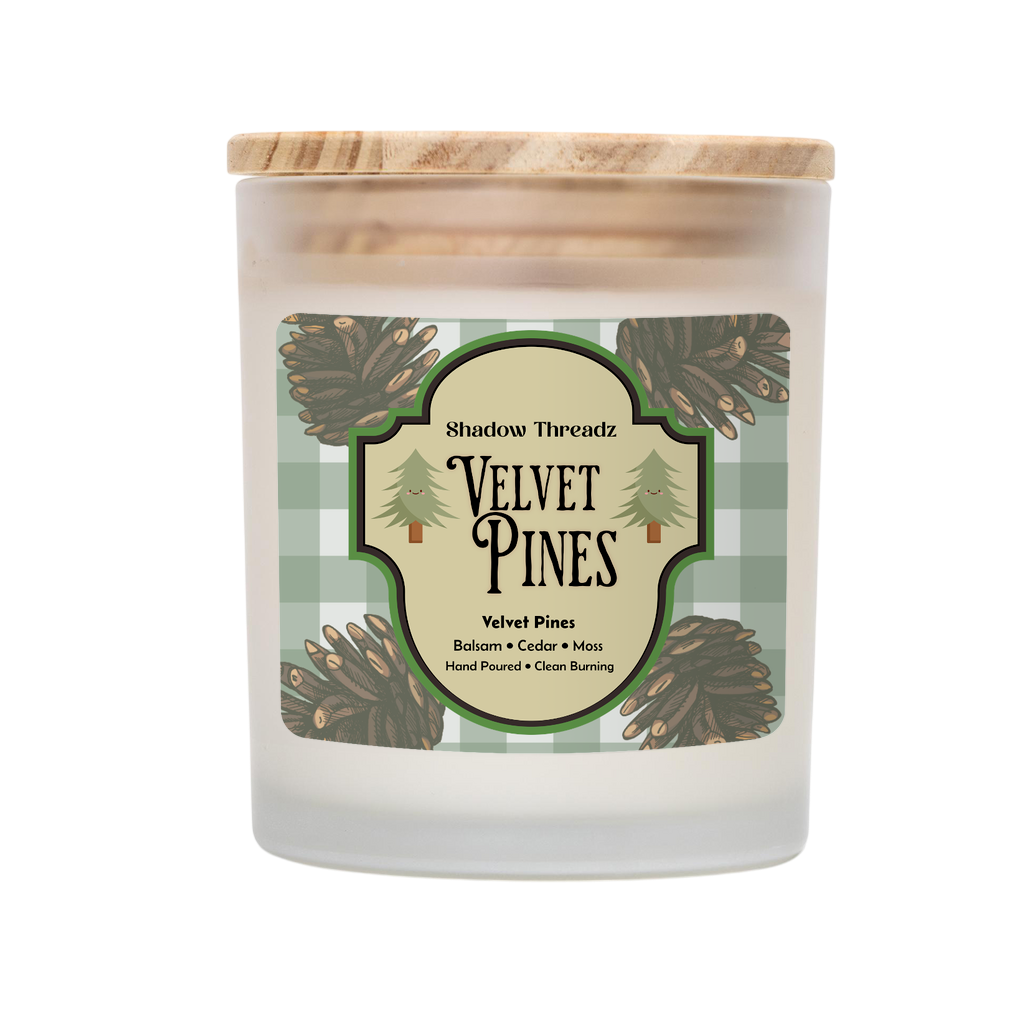 Velvet Pines - BALSAM CEDAR FOREST Frosted Candle - Shadow Threadz Crypt