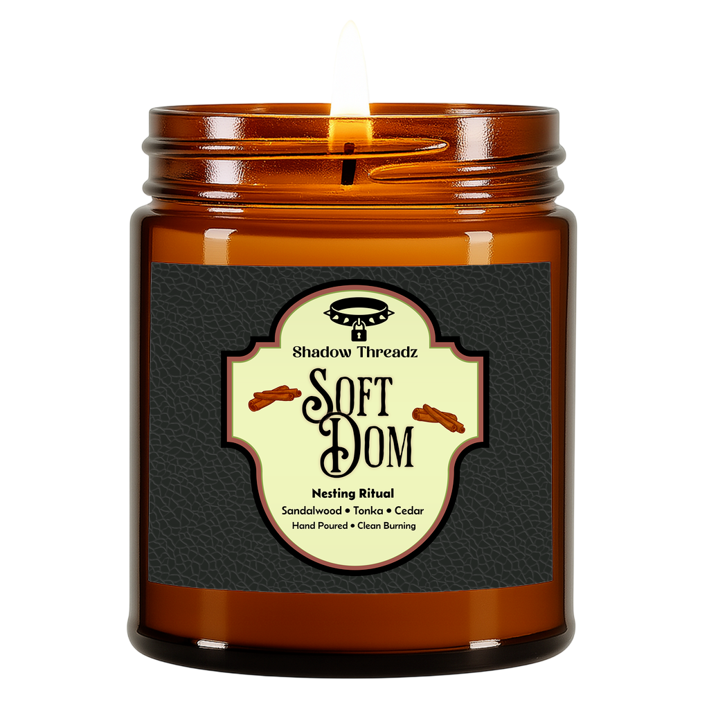 Soft Dom - Sandalwood Amber Jar Candle - Shadow Threadz Crypt
