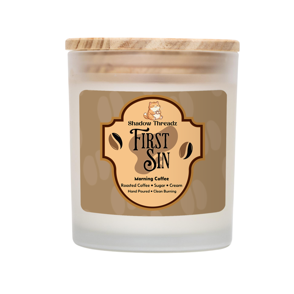 First Sin - Morning Coffee Frosted Candle - Shadow Threadz Crypt