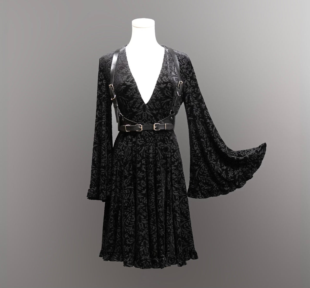 Nyx Velvet Damask Harness Dress