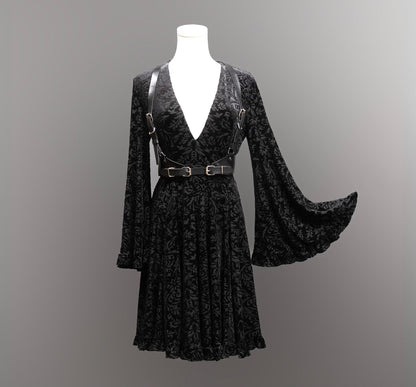Nyx Velvet Damask Harness Dress