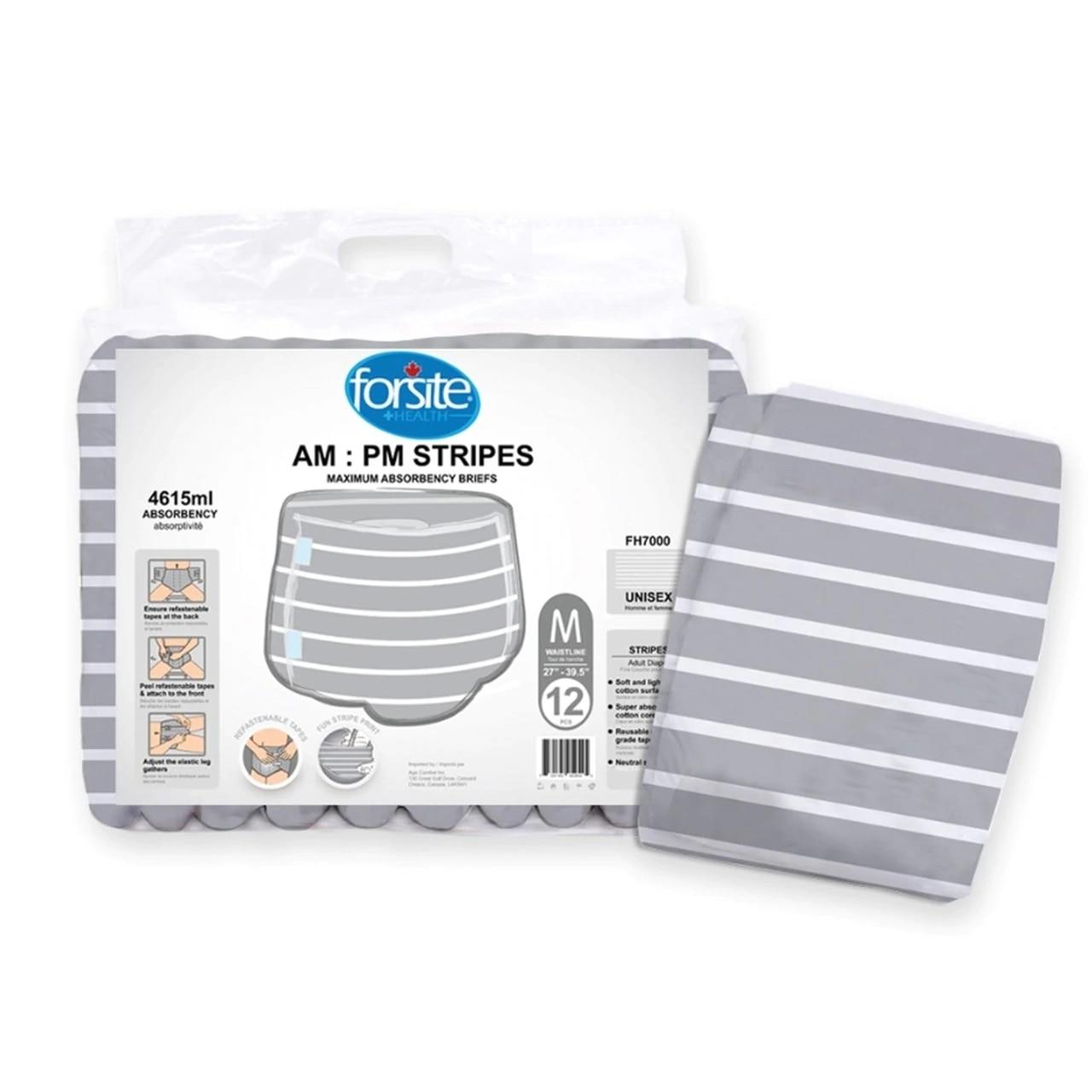Forsite Health AM:PM Stripes Maximum Absorbency - Shadow Threadz Crypt