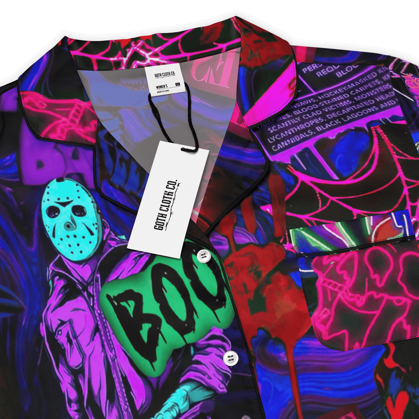 Freaky Frights Silky Pajama Top