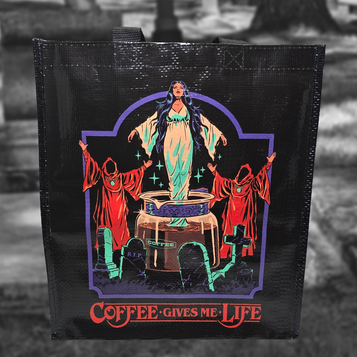 Coffee Gives Me Life Grocery Tote