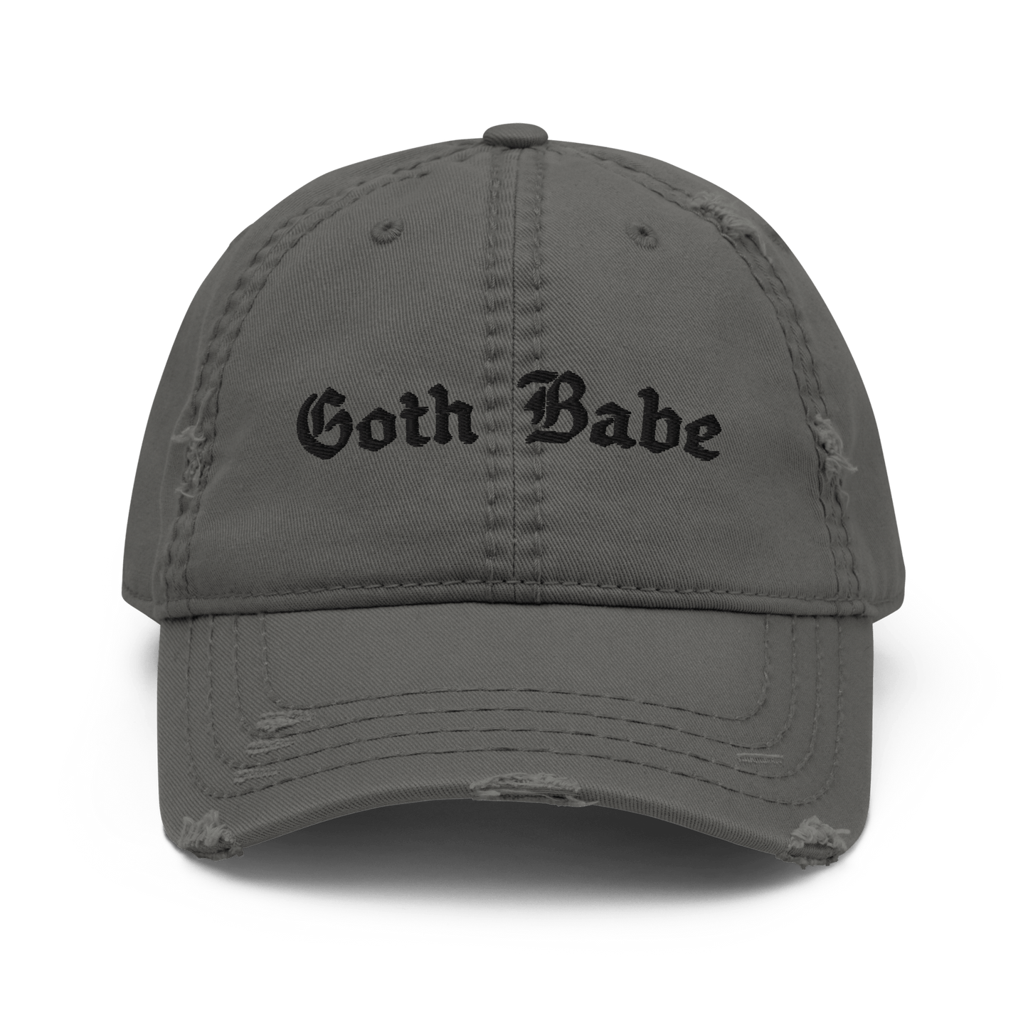 Goth Babe Distressed Dad Hat