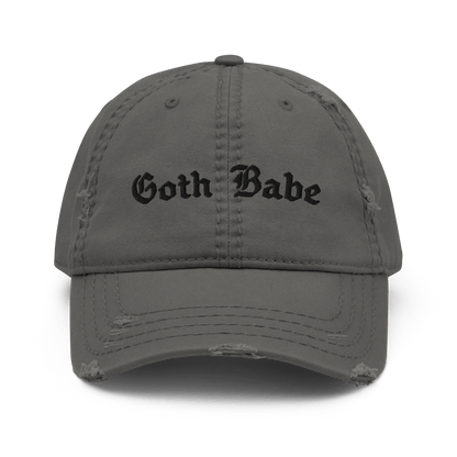Goth Babe Distressed Dad Hat
