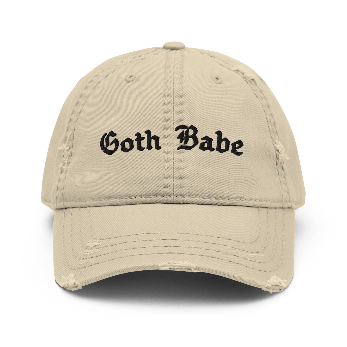 Goth Babe Distressed Dad Hat