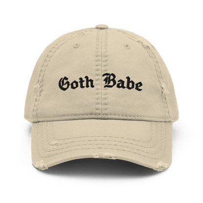 Goth Babe Distressed Dad Hat