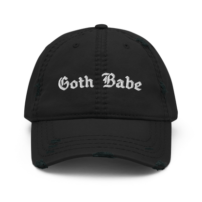 Goth Babe Distressed Dad Hat