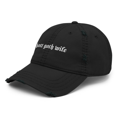 Hott Goth Wife Distressed Dad Hat
