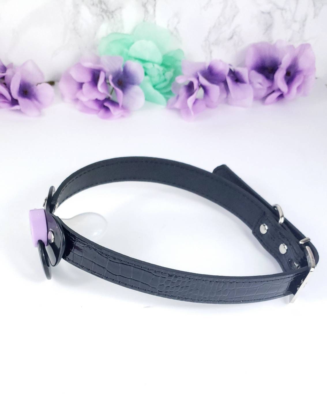 Property Of Daddy Black Pacifier Gag - Shadow Threadz Crypt