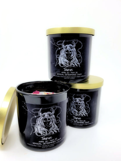 Taurus Candle, Taurus Goddess, Zodiac Candle