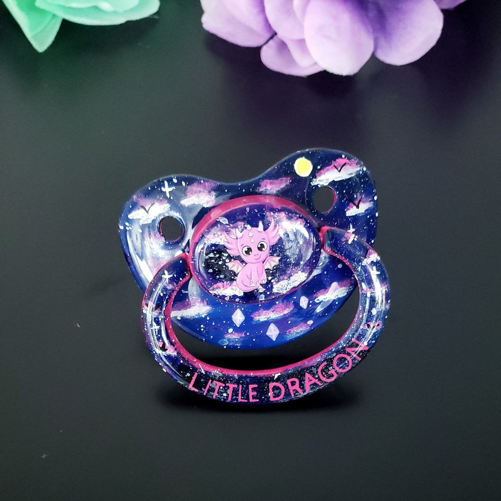 Hand Painted Adult Pacifier - Celestial Dragon