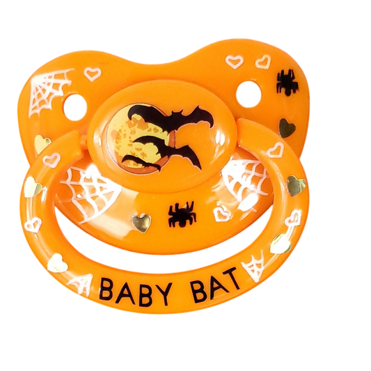 Cute Baby Bat Orange Deco Adult Pacifier - Shadow Threadz Crypt